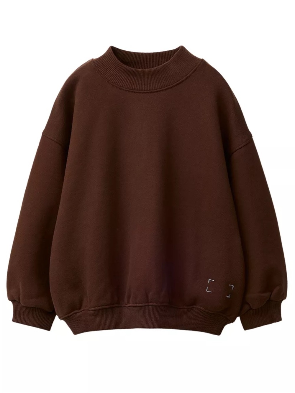 NWT Zara Kids Brown Mock Neck Sweatshirt 4T